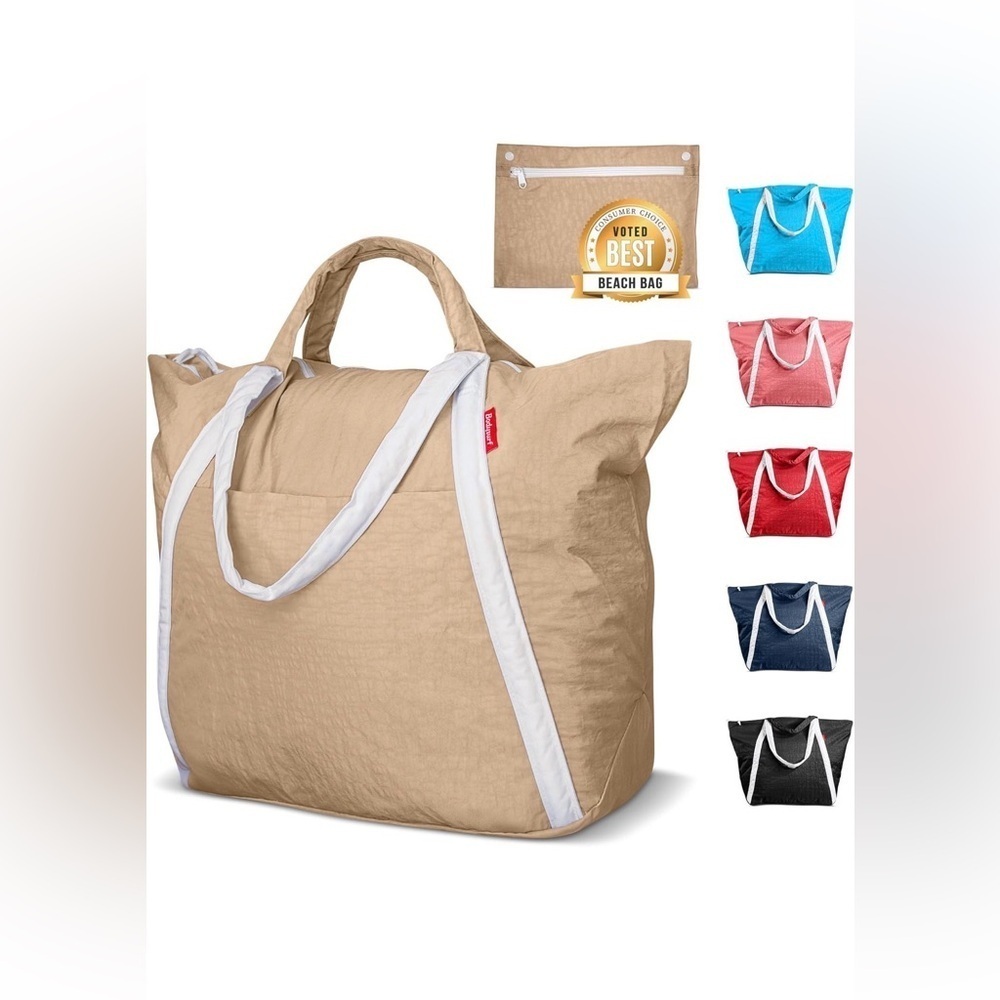 Bodysurf Beach Bag Waterproof Sunproof Packable Foldsble Bag XL Sand NWT - Picture 3 of 6